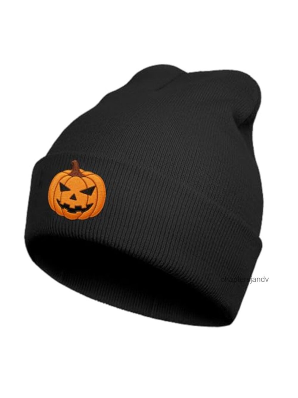 Pumpkin Ghost Print Knit Beanie Winter Hat Unisex